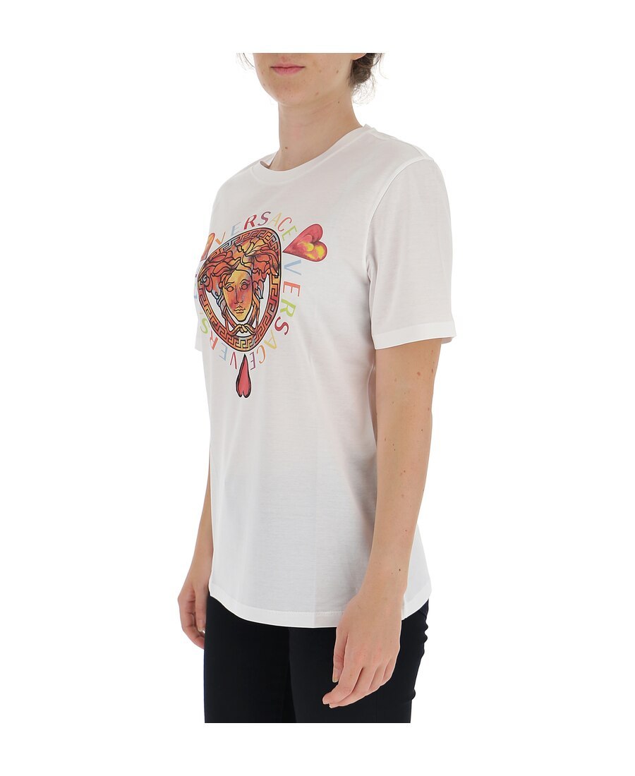 Versace Pattern Printed T-shirt In White