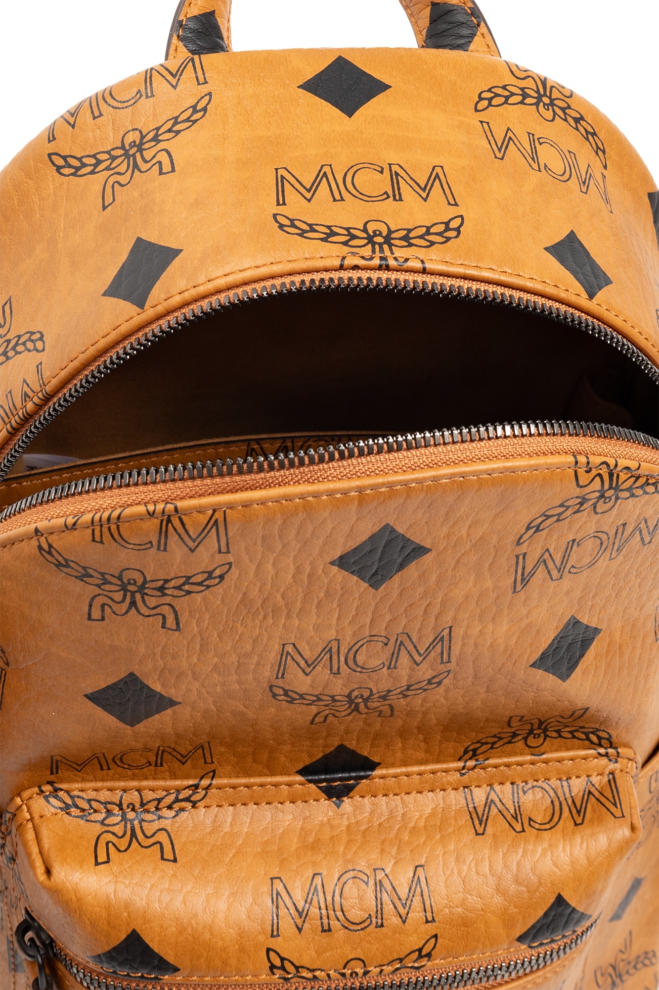 Mcm Small Stark Backpack In Brown