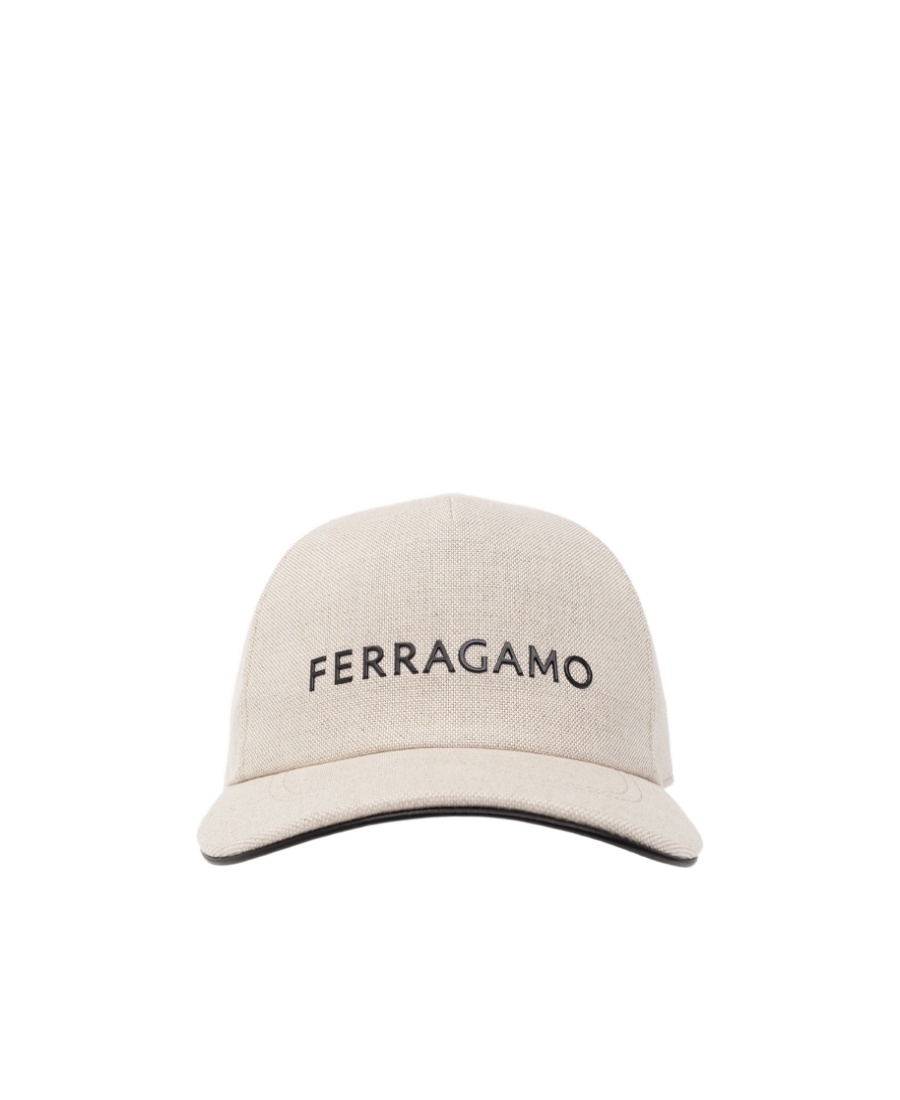 Ferragamo Logo Baseball Cap In White
