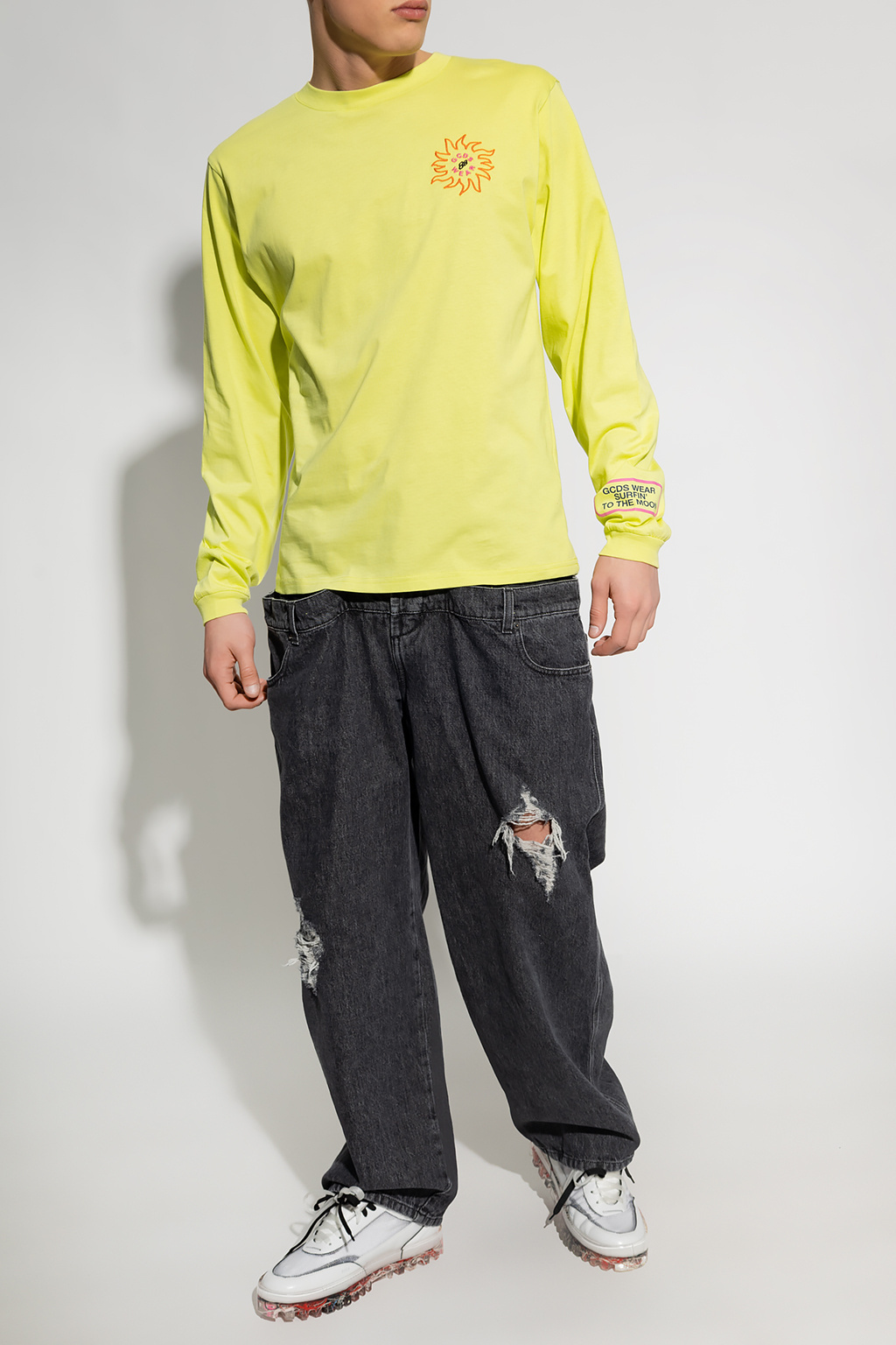 Gcds Graphic Sun Print Top In Yellow