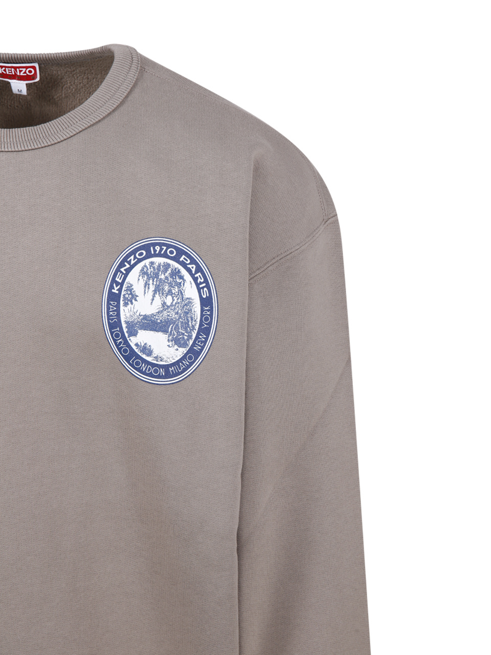 Kenzo ' Tiger Patch' Oversize Sweatshirt In Gray