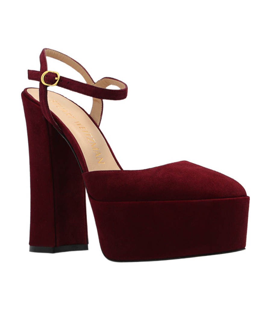 Stuart Weitzman High Heels With Thick Soles In Brown