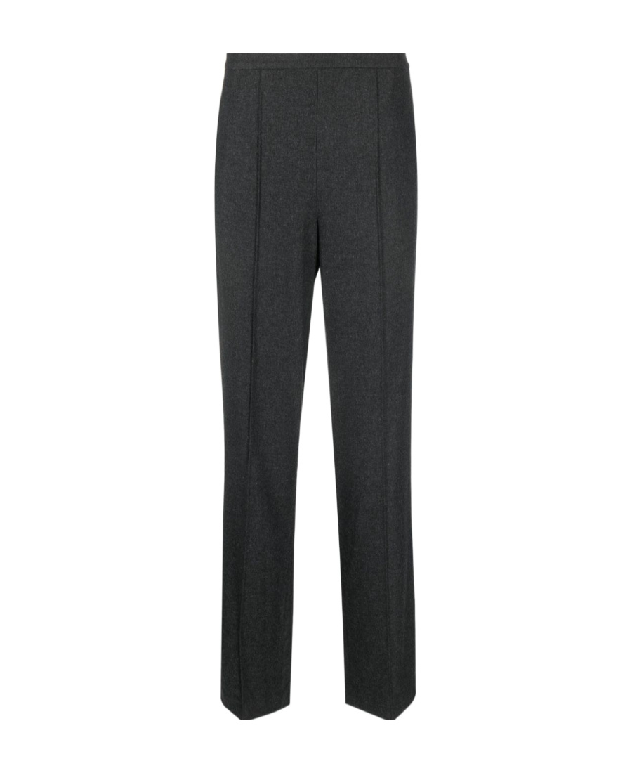 Vince High-waist Tailored Tapered Trousers In Gray