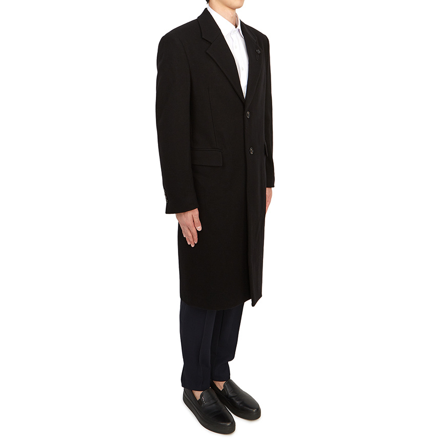Lardini Long-sleeved Coat In Black
