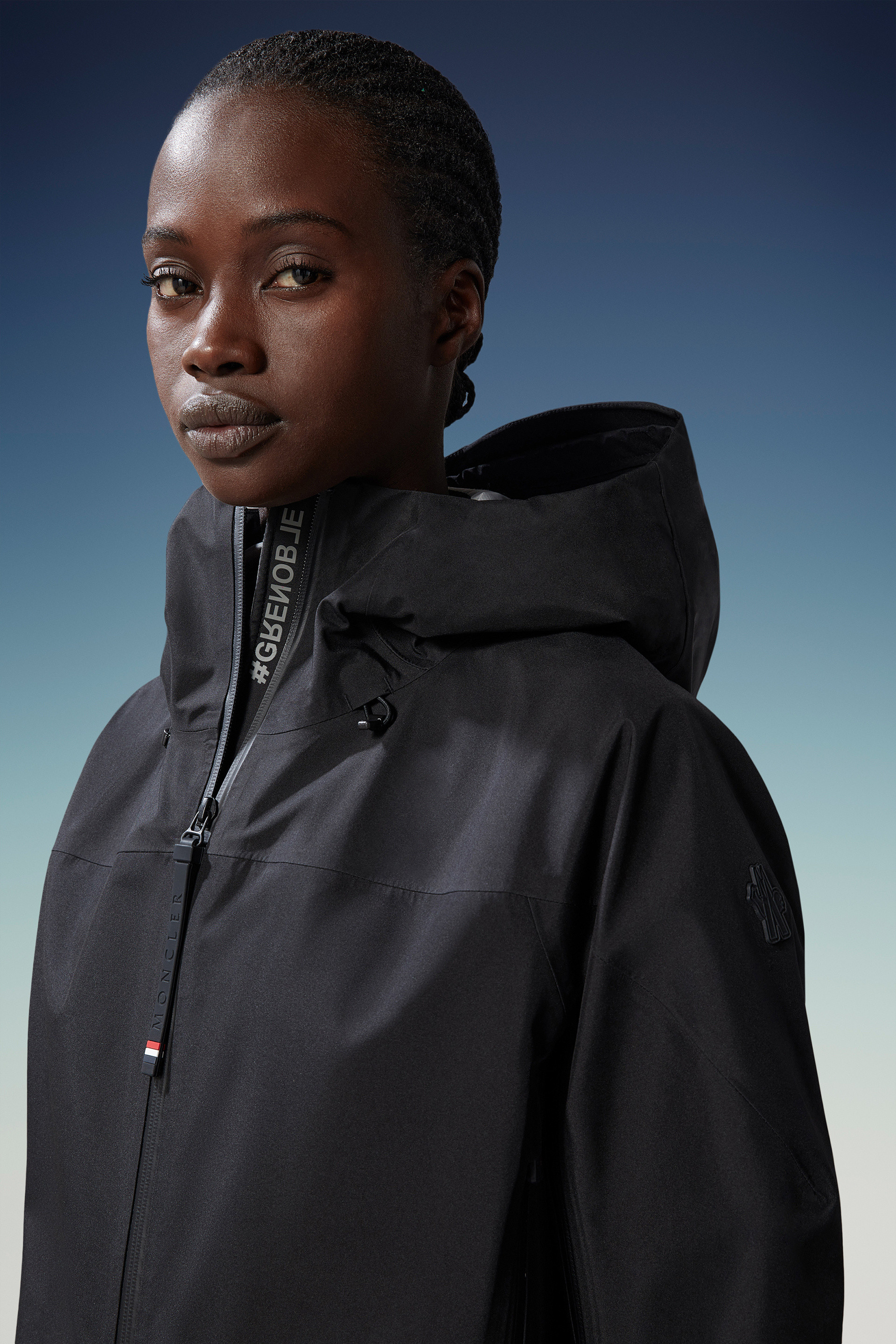 Moncler Meribel Gore-tex Hooded Jacket In Black