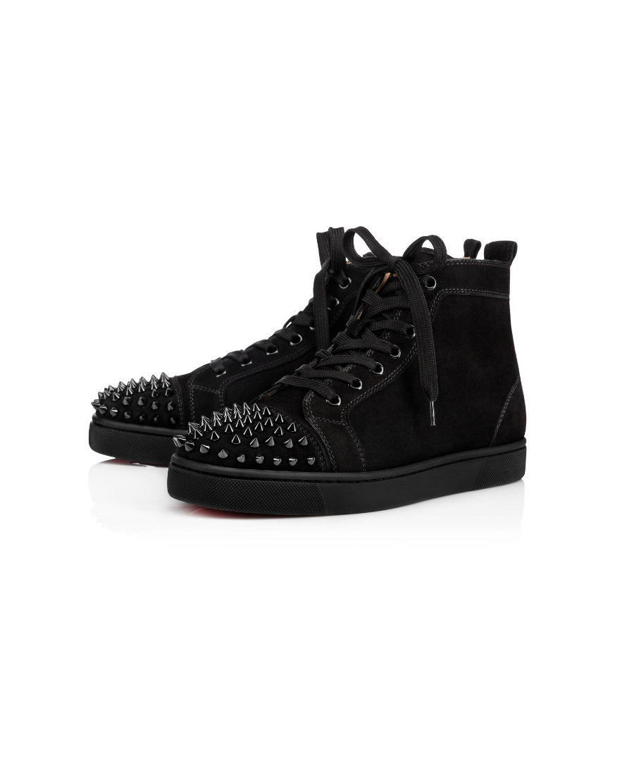 Christian Louboutin Black Louis Orlato Sneakers In Black