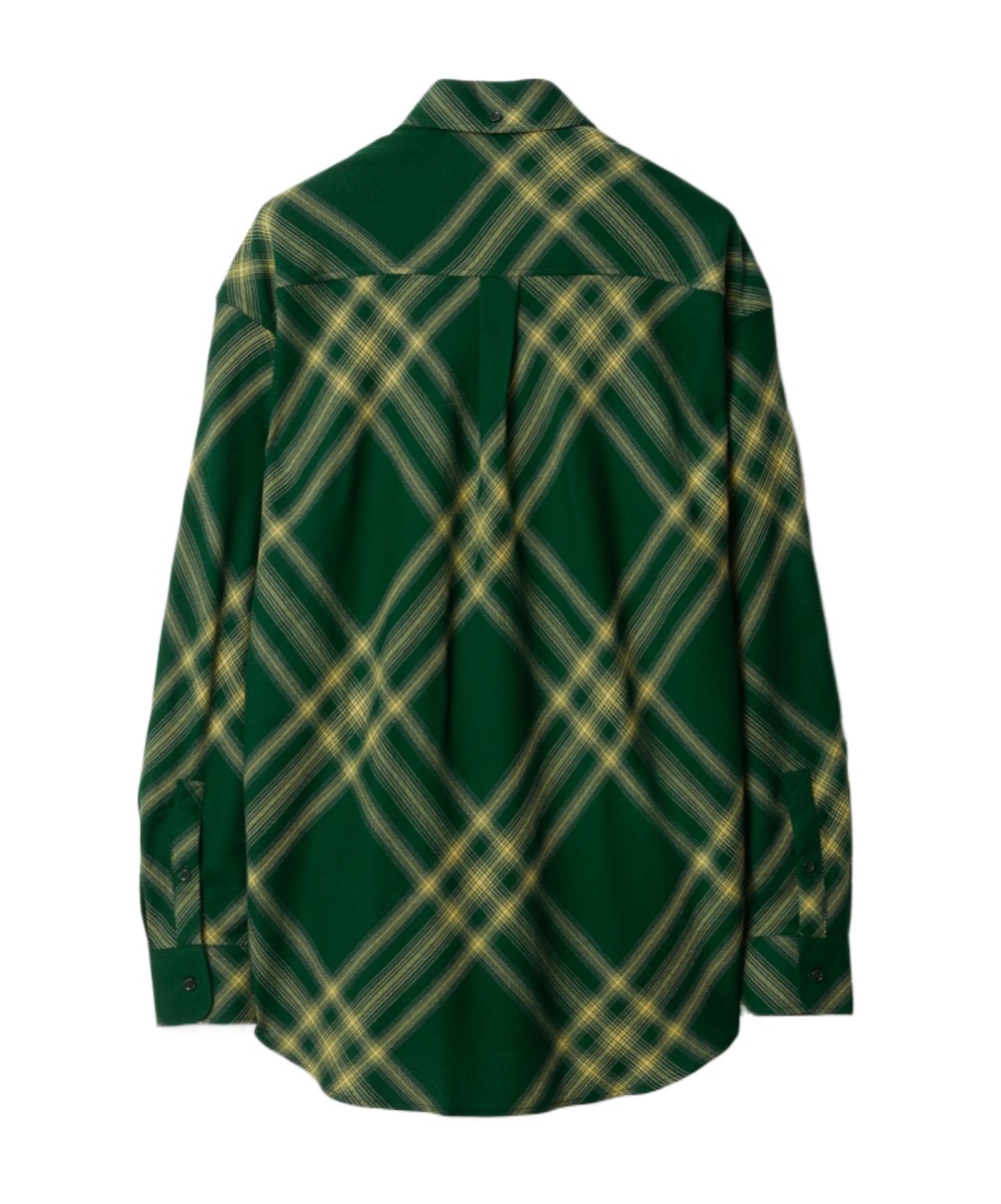 Burberry Check Wool Tailored Jacket In Green