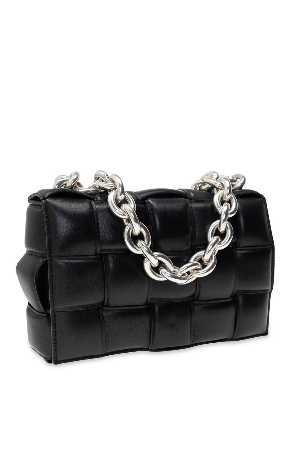 Bottega Veneta Chain Cassette Shoulder Bag In Black