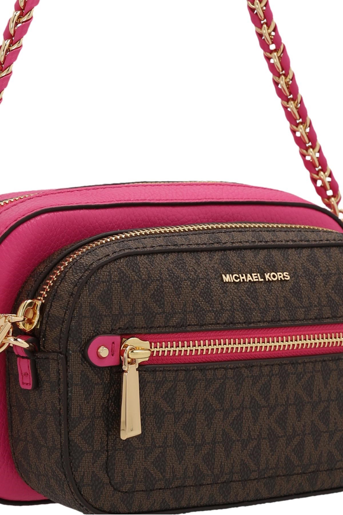 Shop Michael Kors Jet Set Shoulder Bag In Brown