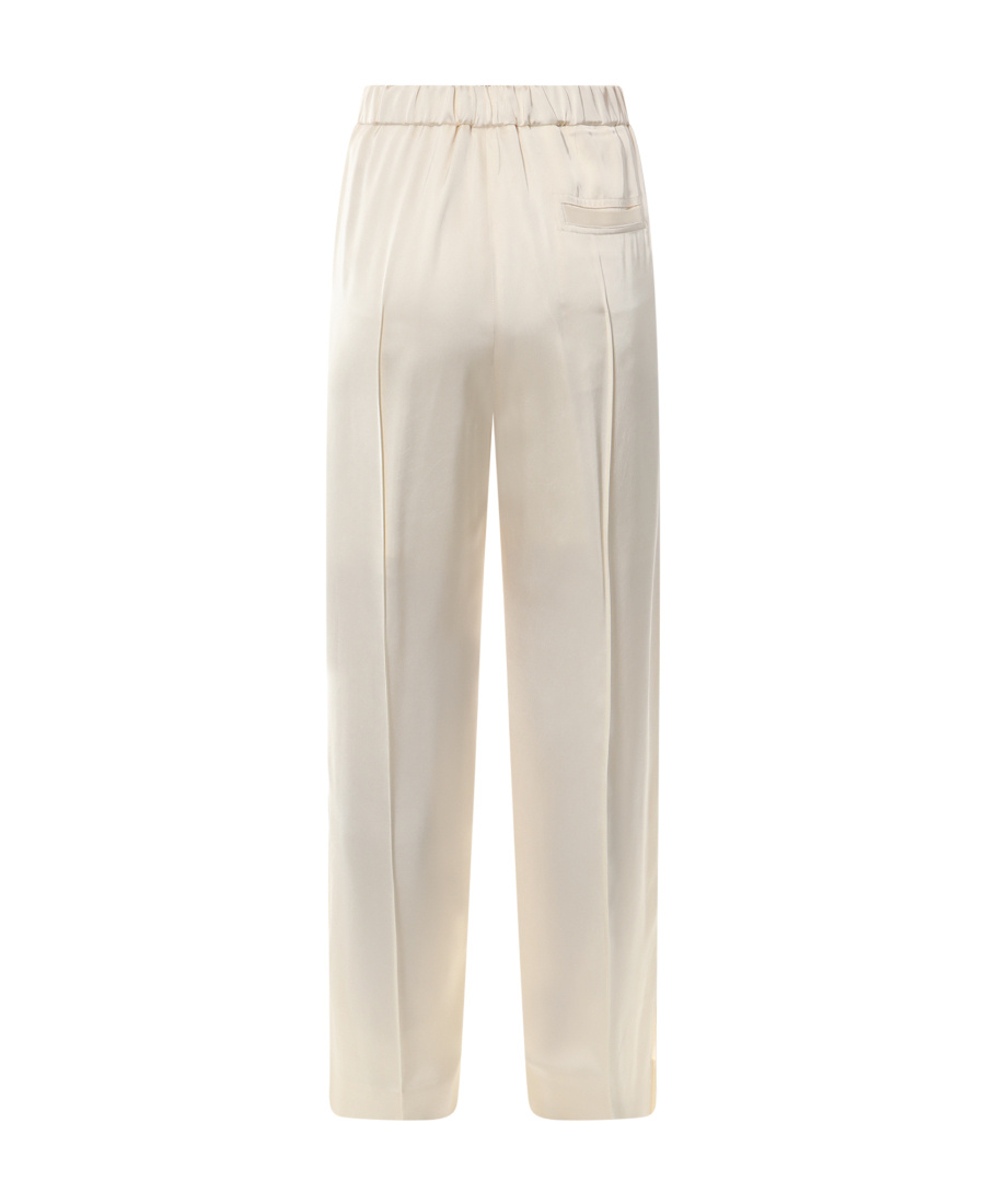 Jil Sander Pressed-crease Elasticated-waist Flared Trousers In Nude