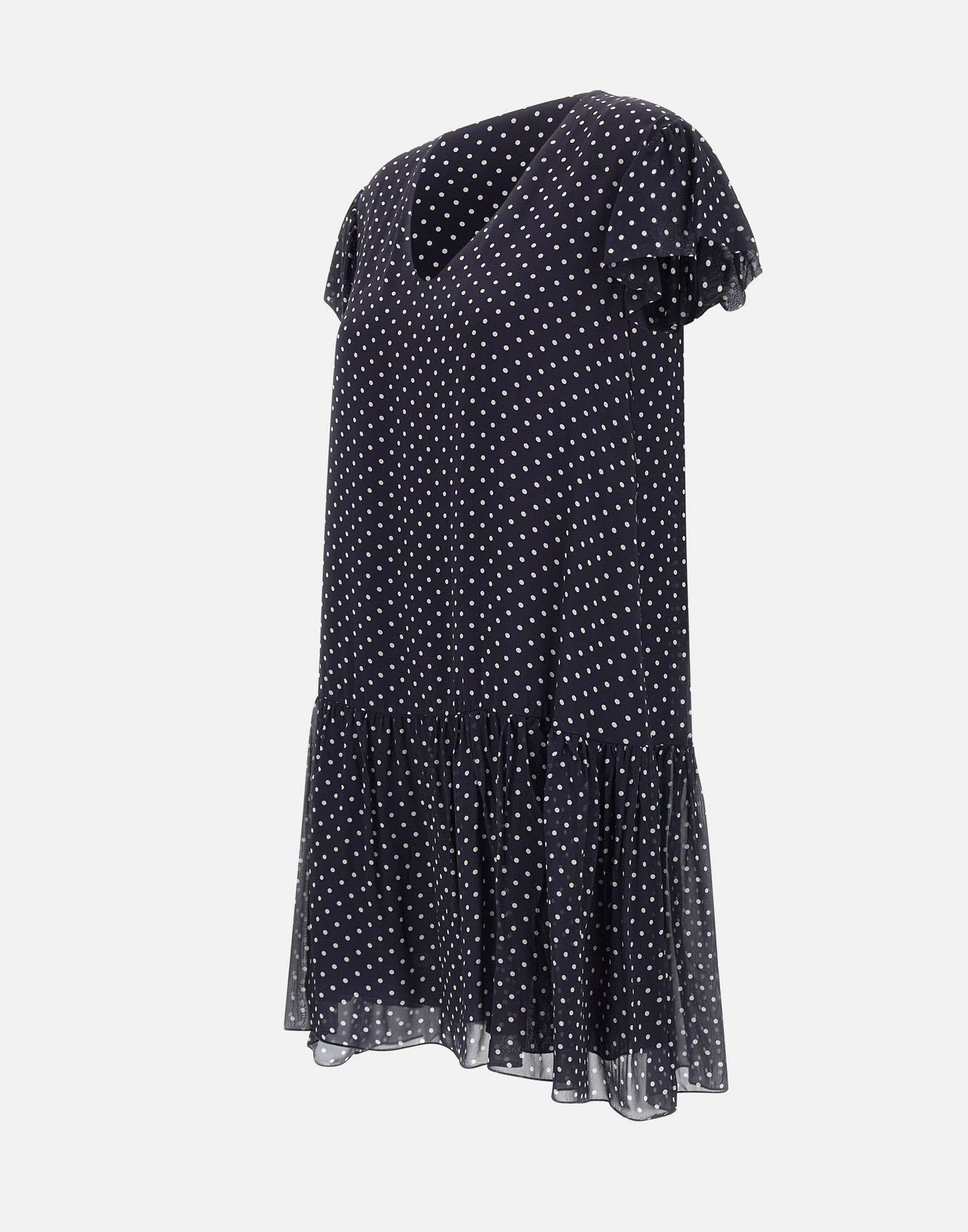 Kaos Polka Dot Viscose Crepe Dress
