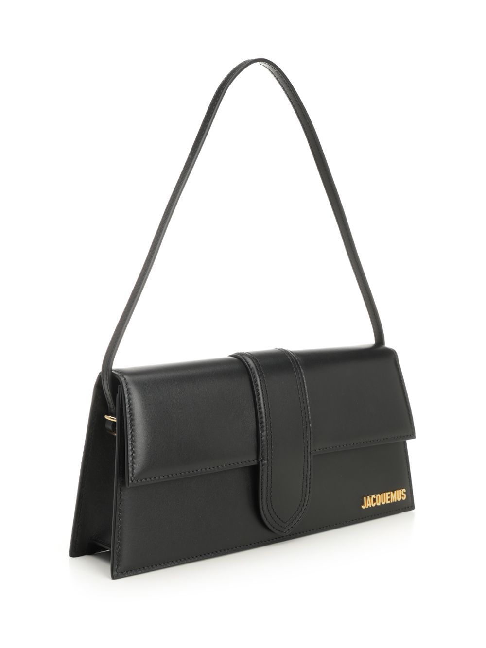 Jacquemus Le Bambino Small Leather Shoulder Bag In Black