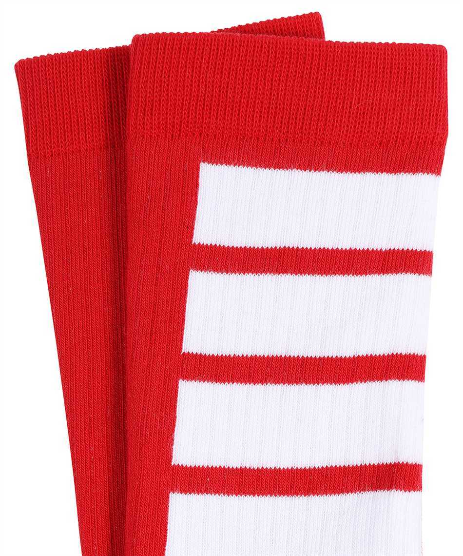 Shop Thom Browne Logo Socks In Red