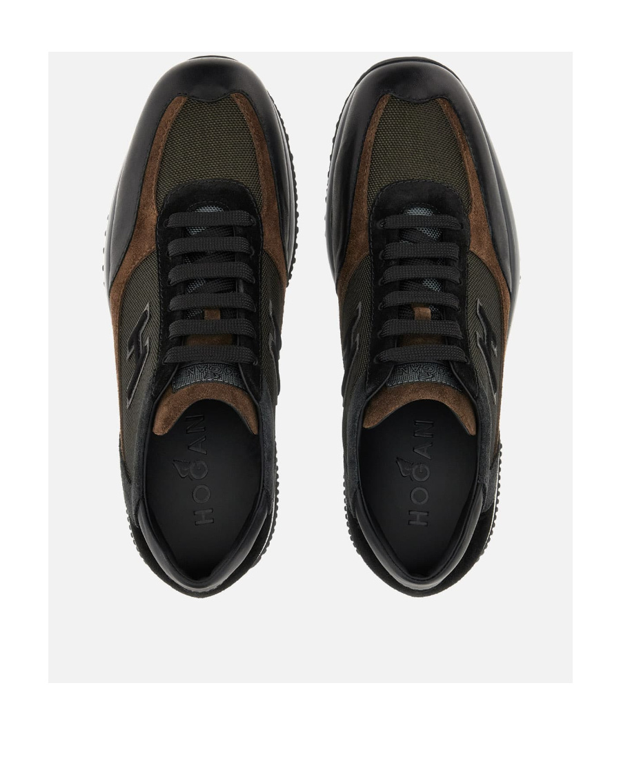 Hogan Men's Interactive H Sneakers In Black