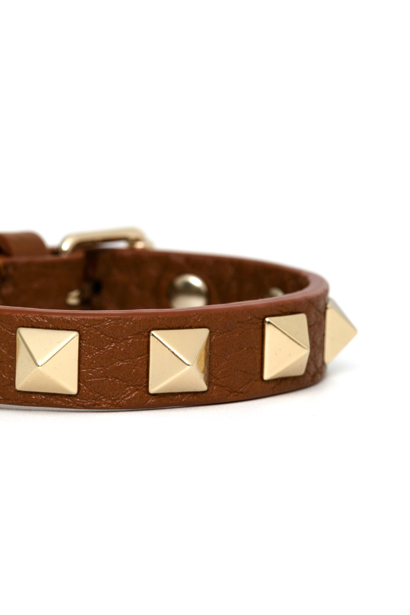 Valentino Garavani Rockstud Bracelet In Brown