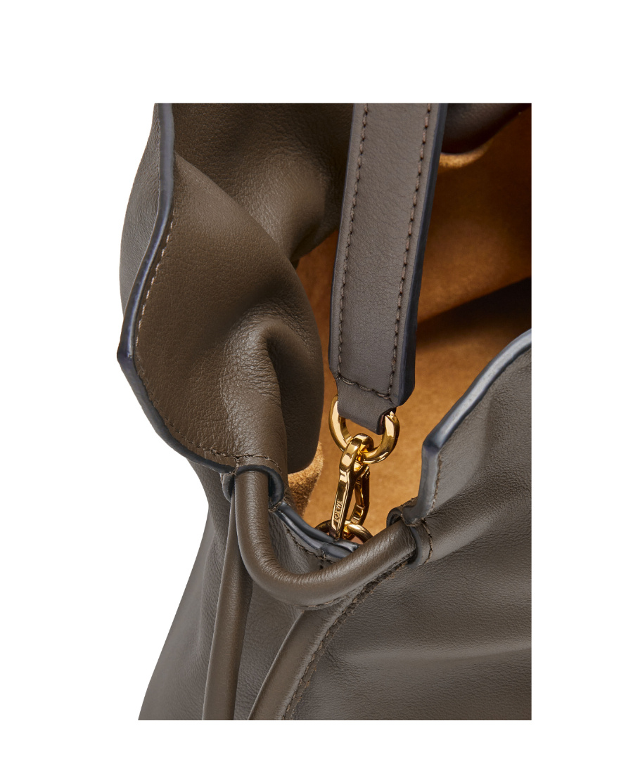 Loewe Flamenco Medium Clutch Bag In Napa Leather In Brown