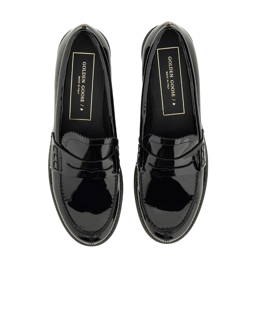 GOLDEN GOOSE JERRY LOAFER IN BLACK PATENT LEATHER
