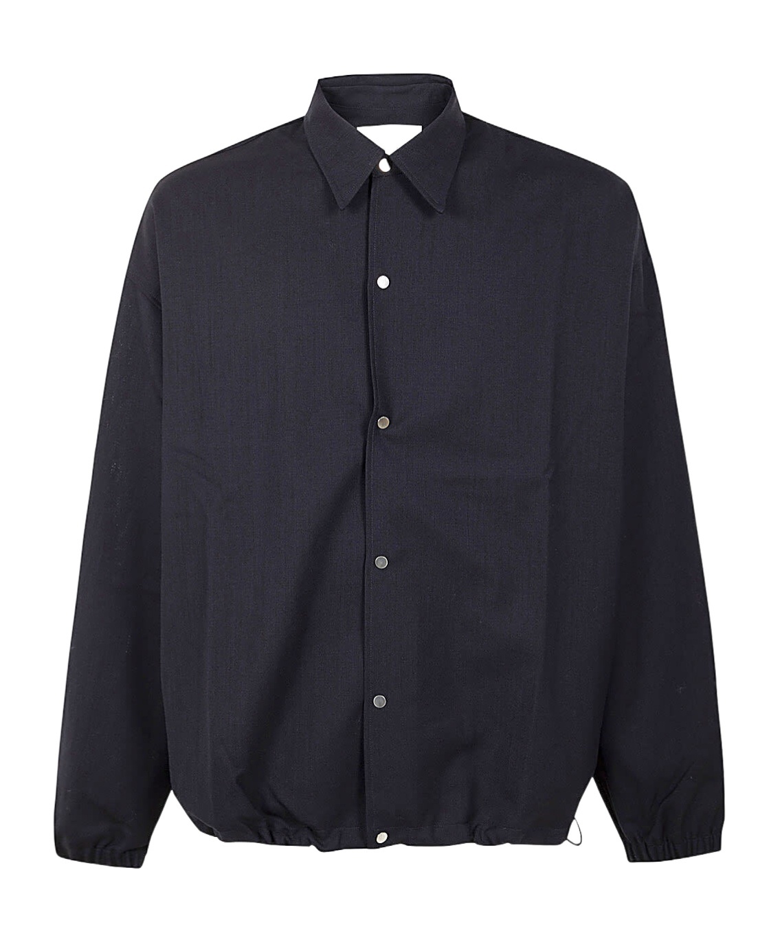 Studio Nicholson Long Sleeved Drawstring Hem Jacket In Black