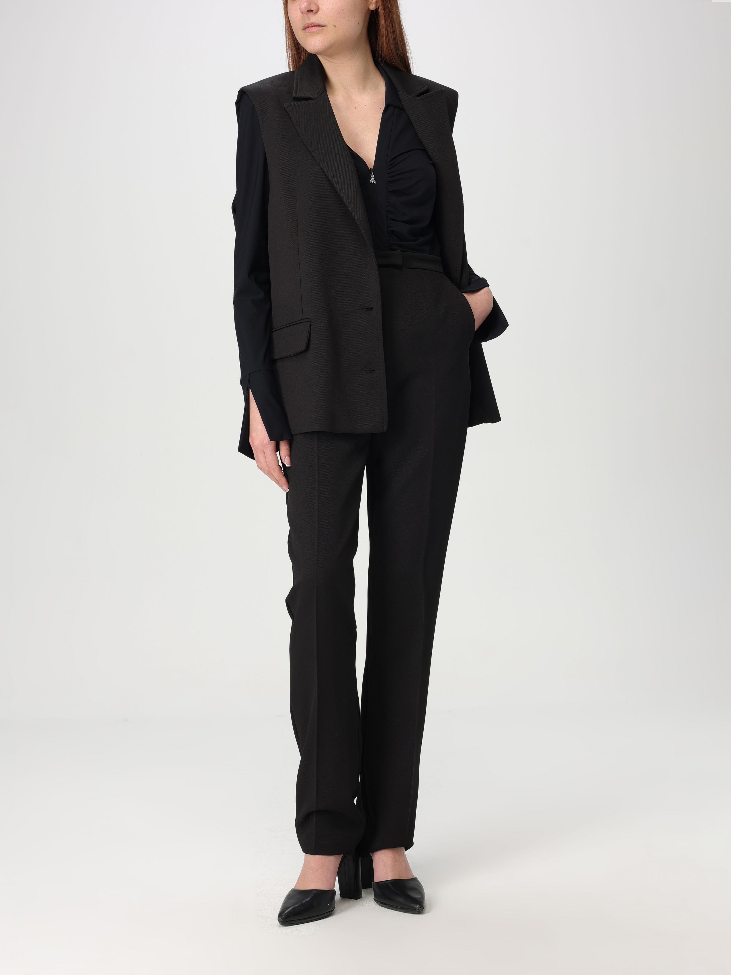 Patrizia Pepe Collarless Sleeveless Vest