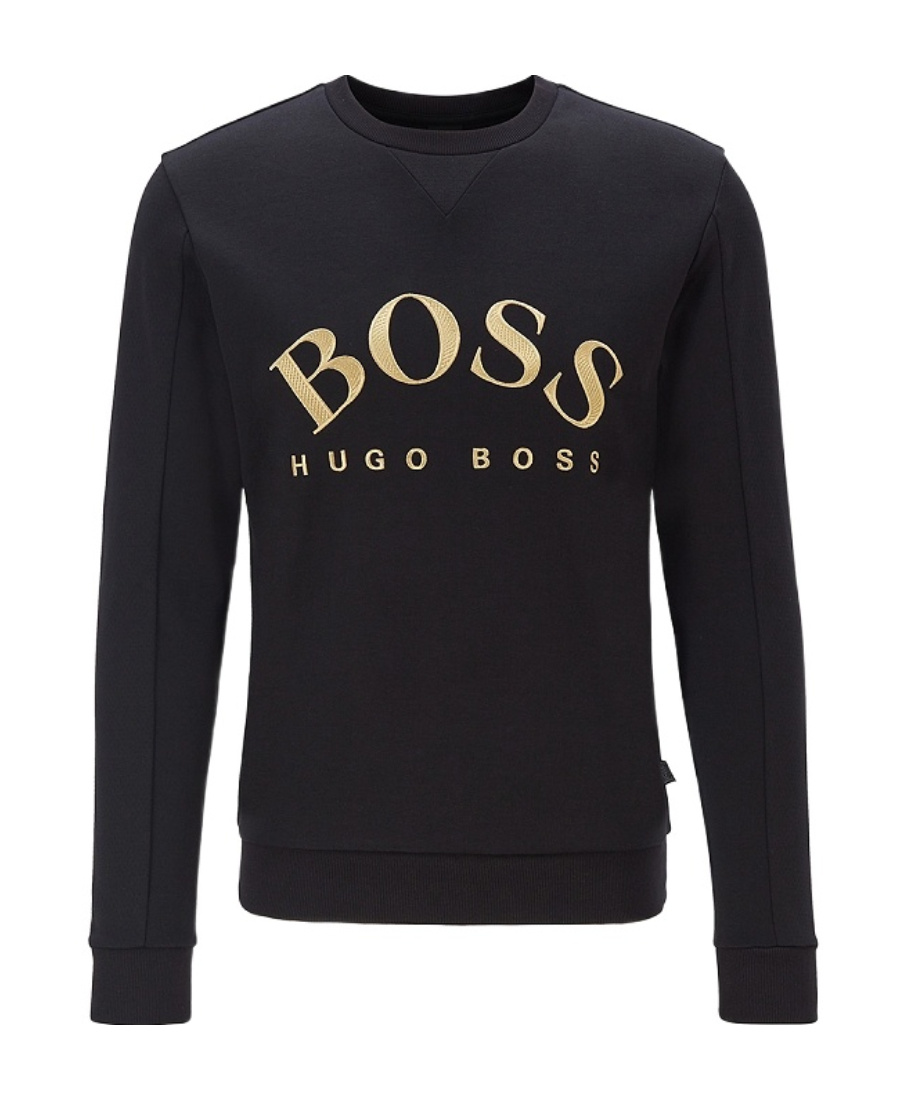 HUGO BOSS ROUND-NECKED LOGO SWEATER 