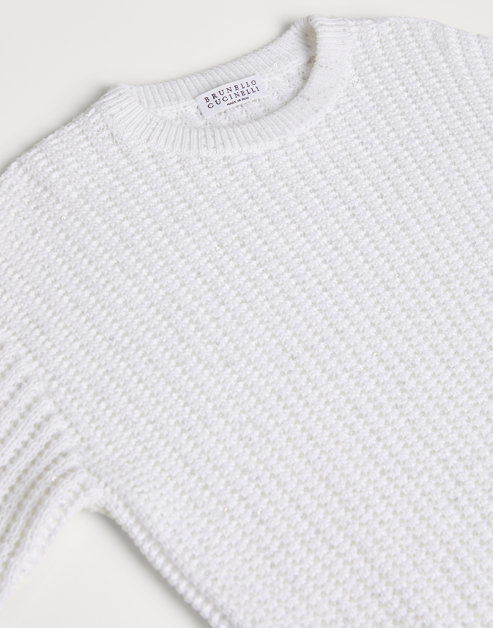 Brunello Cucinelli Ribbed Sweater In White
