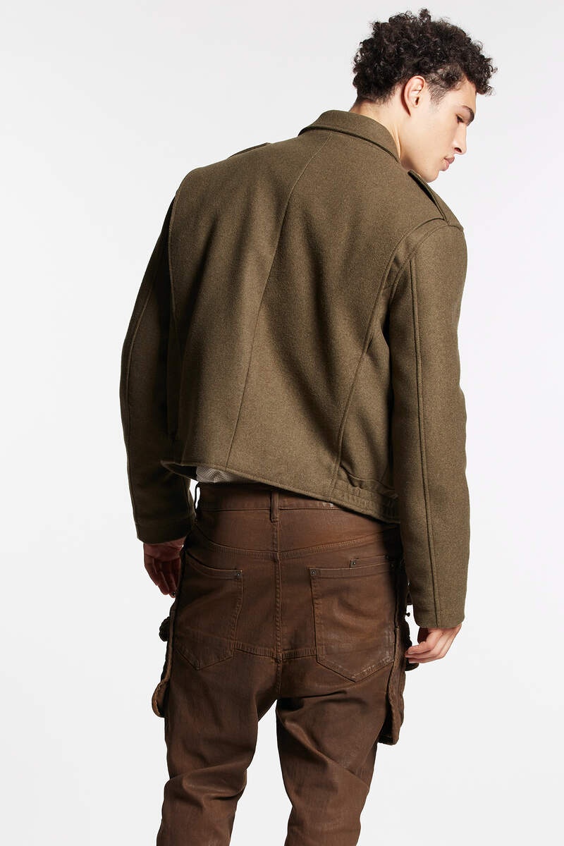 Dsquared2 Wool-blend Livery Jacket In Brown