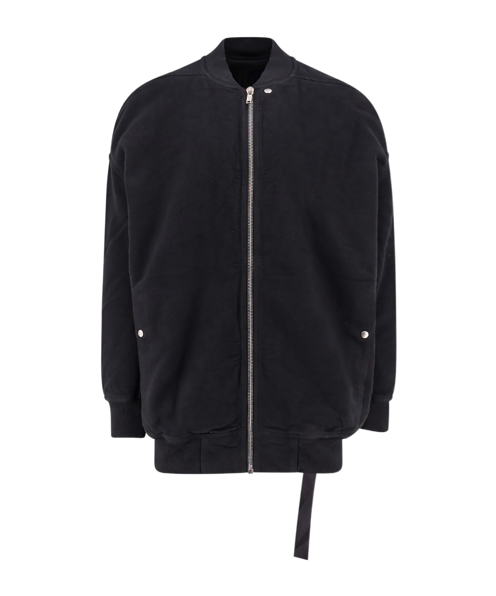 Rick Owens Jumbo Peter Flight Distressed Cotton Jacket In Black
