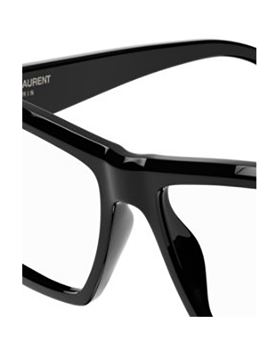 Saint Laurent Logo Square Glasses In Black