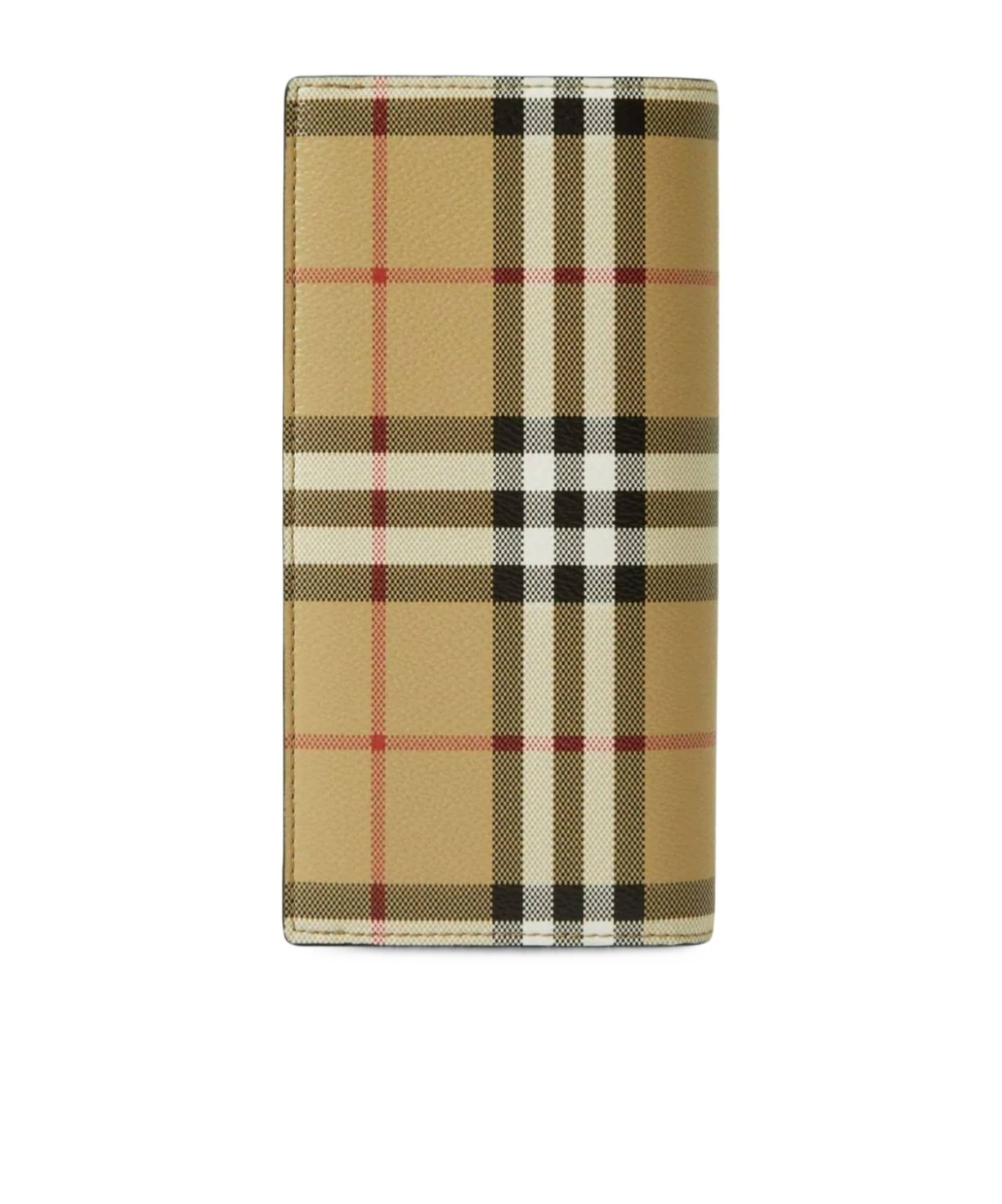 Burberry Canvas Checkered Bifold Wallet In Nude