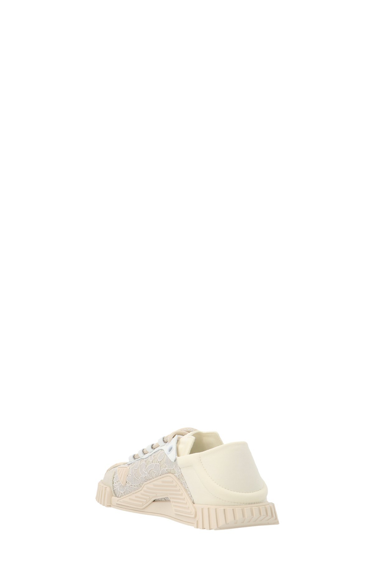 Dolce & Gabbana Round Toe Sneakers In White
