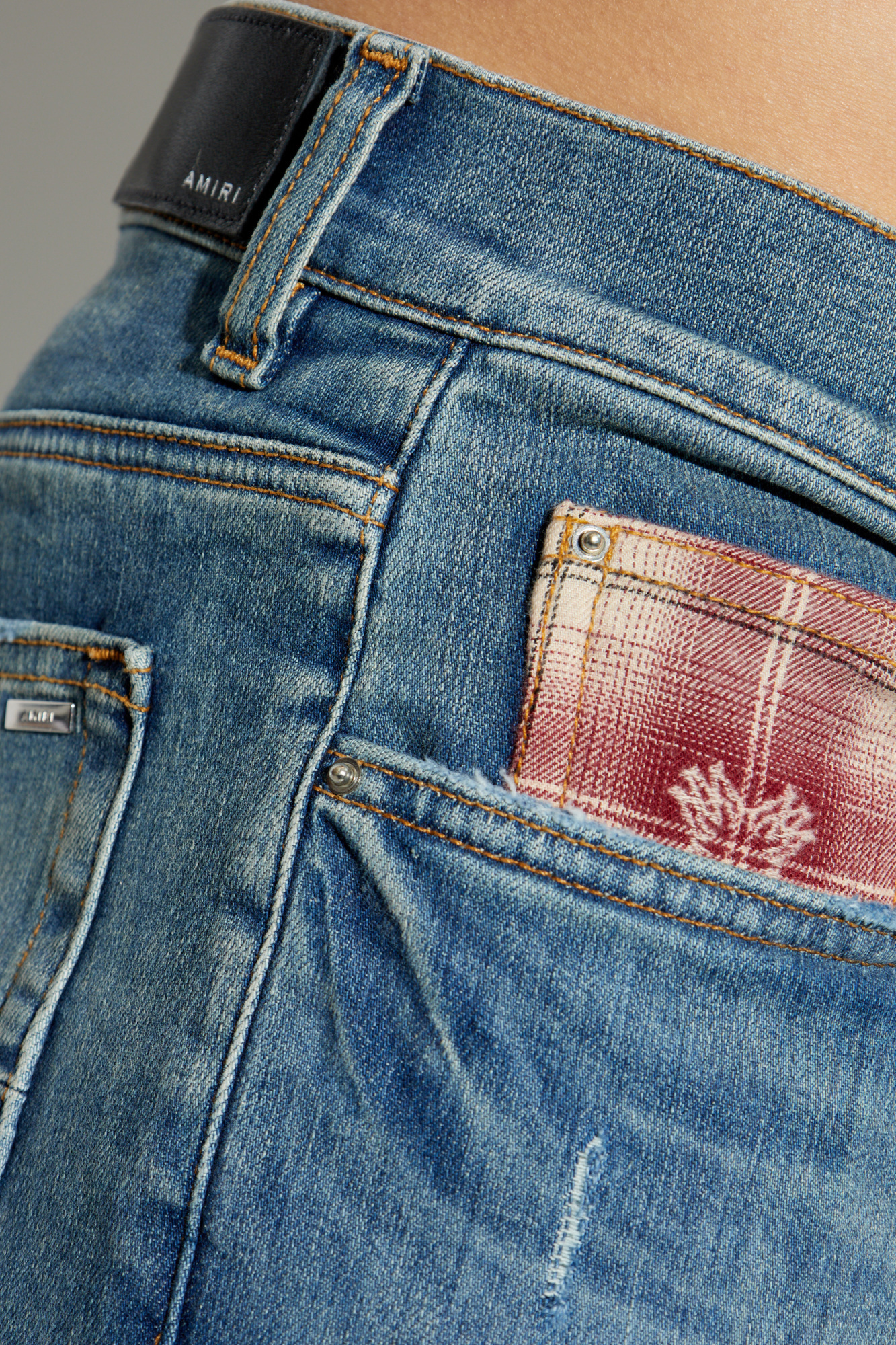 Amiri Mx1 Distressed Skinny Jeans In Blue