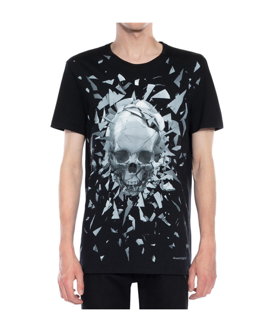 Alexander Mcqueen Logo Short-sleeved T-shirt In Black