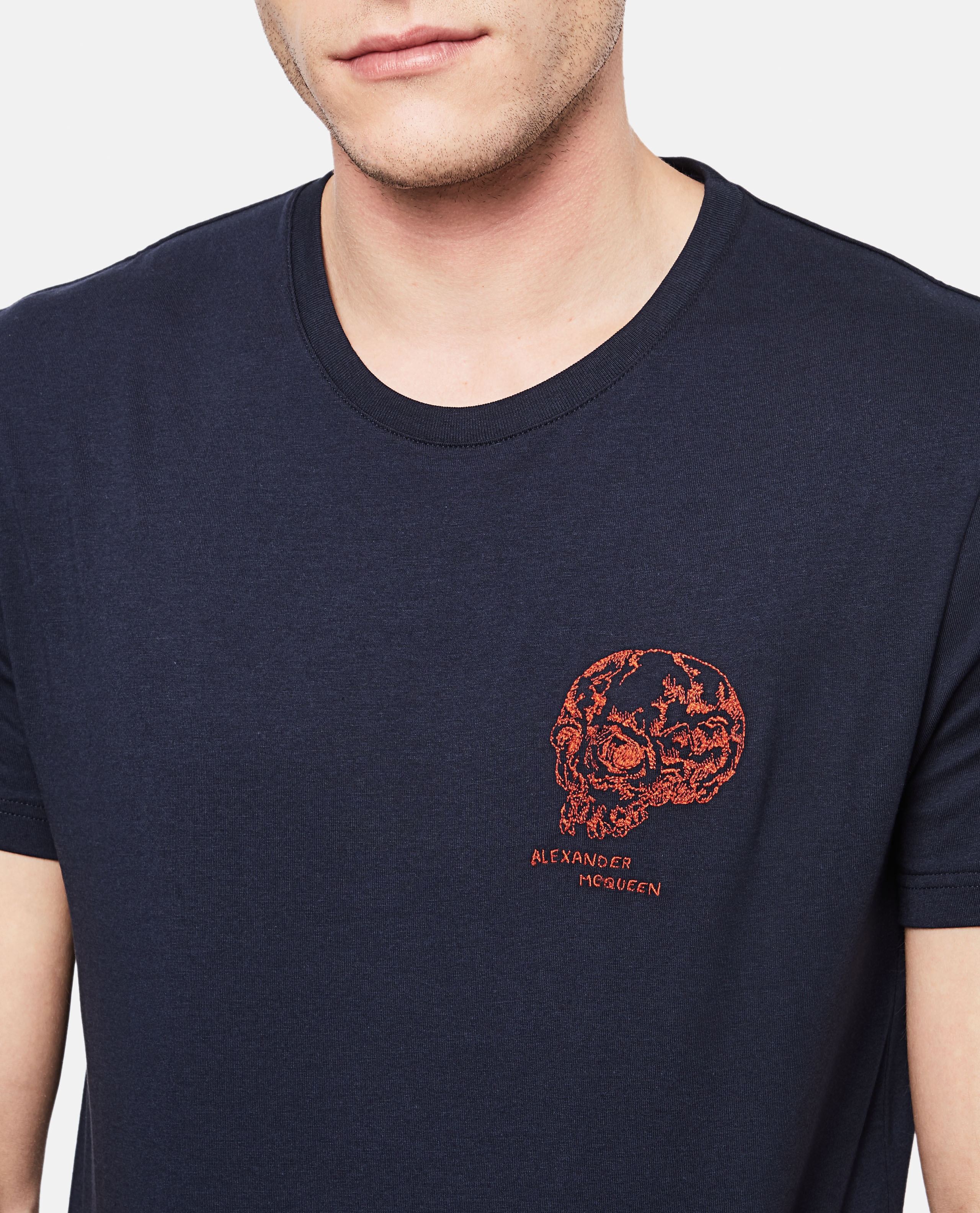 Alexander Mcqueen Short-sleeved T-shirt In Blue