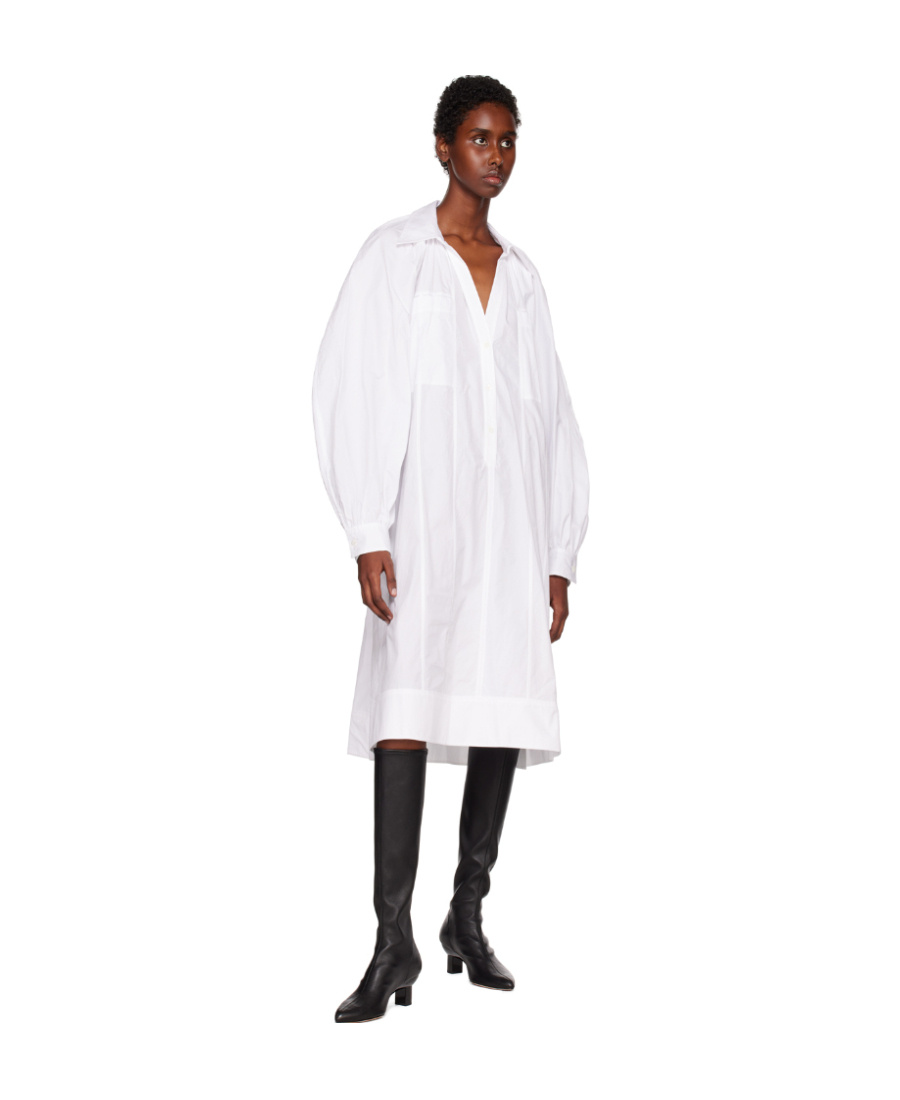 3.1 Phillip Lim Emblem Pleated Dress In White