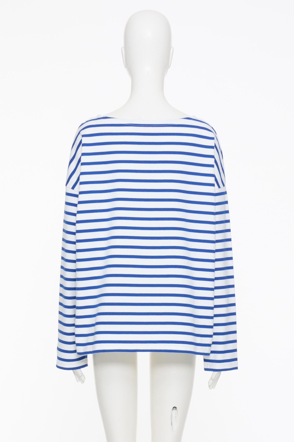 Valentino Long Sleeve Cotton T-shirt With Striped Pattern In White