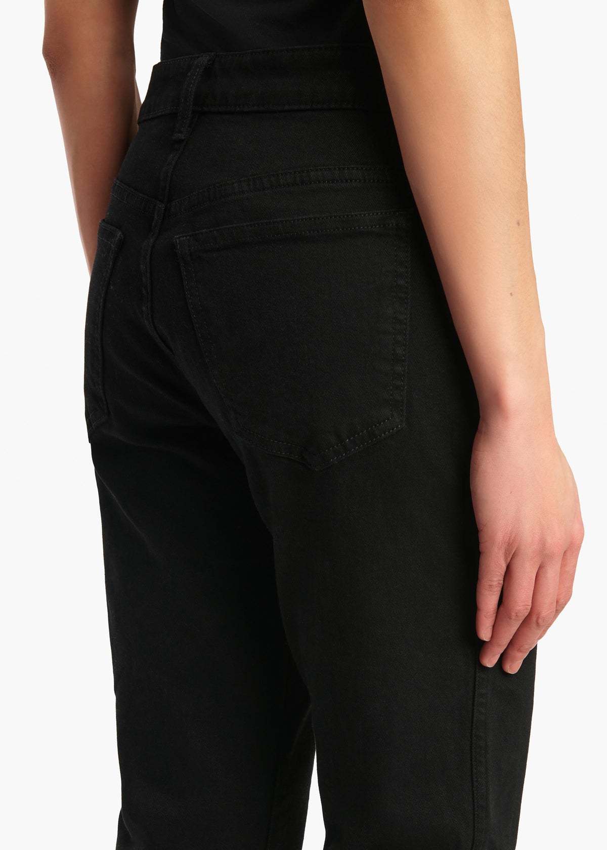 Khaite Denim Trousers With Belt Loops In Black