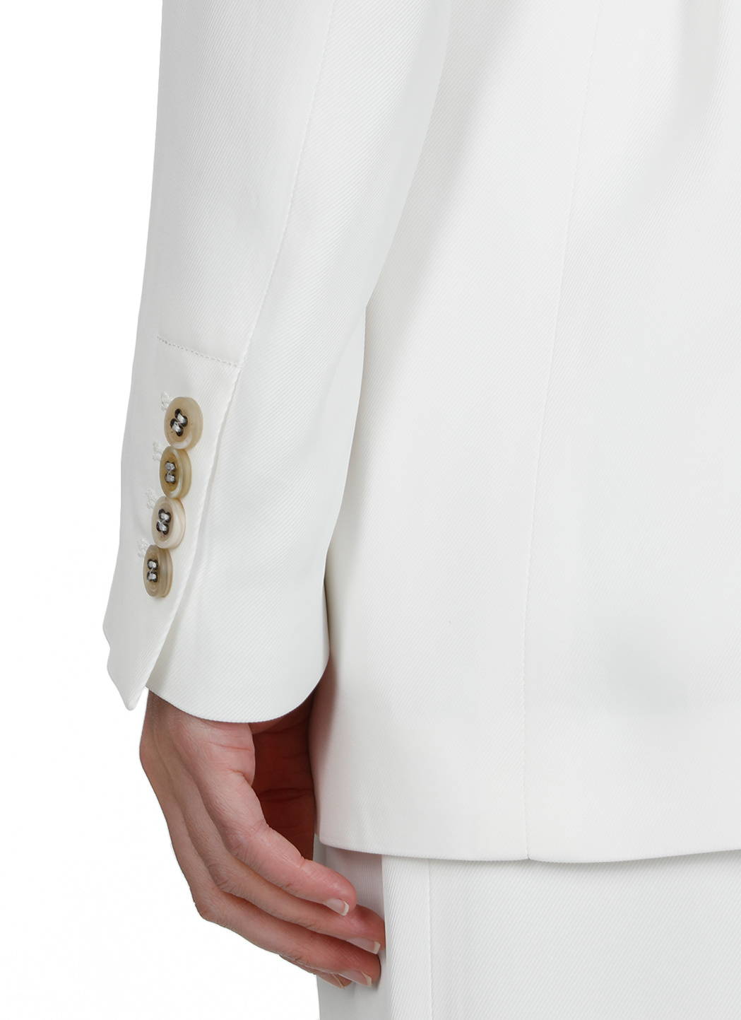 Golden Goose Double-breasted Belted Blazer In White