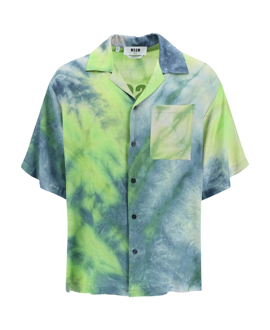 Msgm Logo Shirt In Green