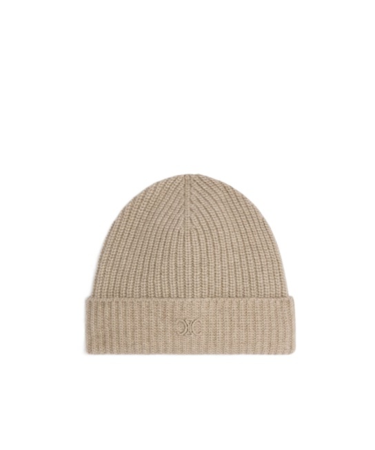 Celine Triomphe Beanie In Scottish Cashmere In Brown