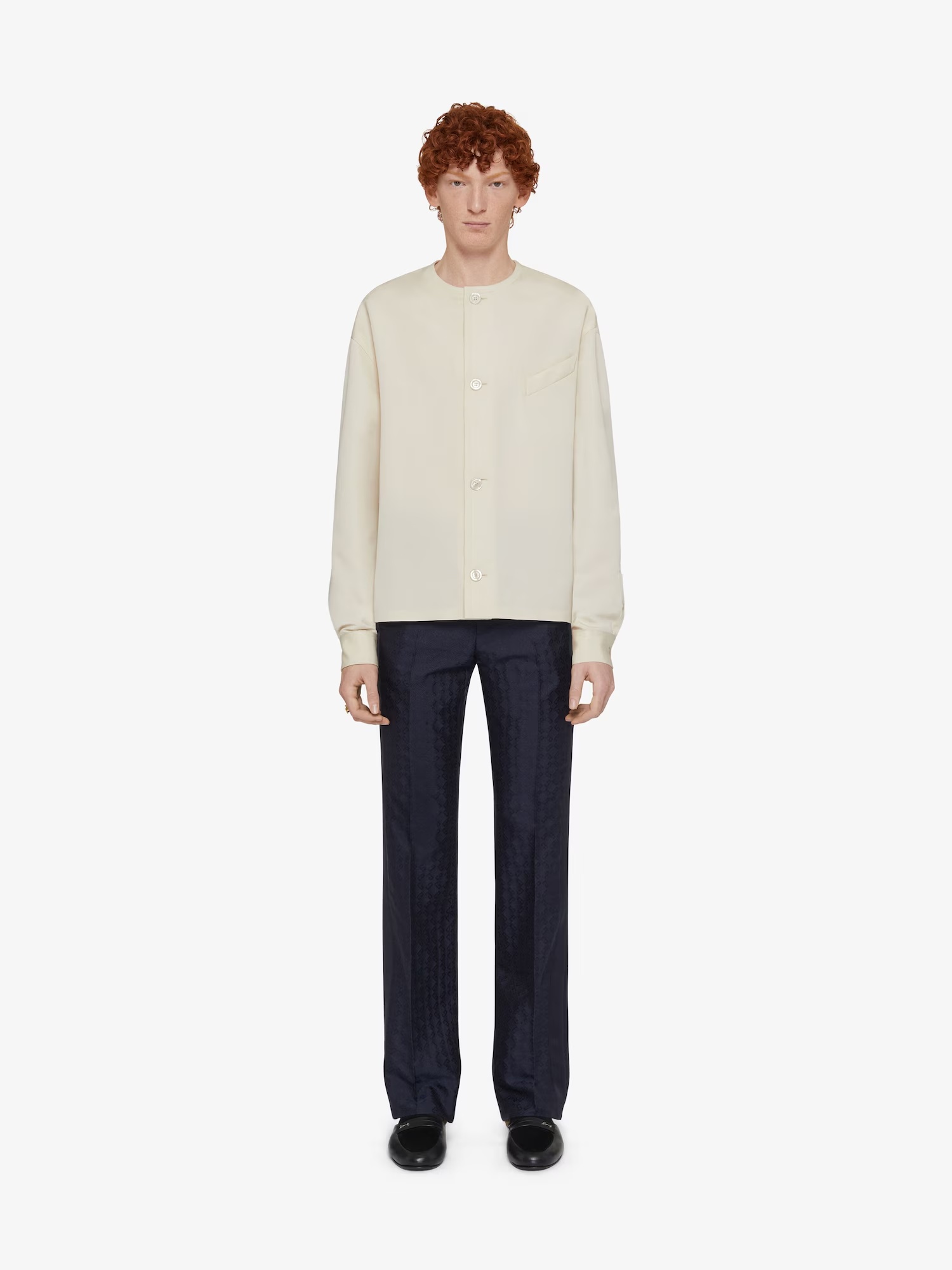 Givenchy Monogram Slim-fit Pants In Blue