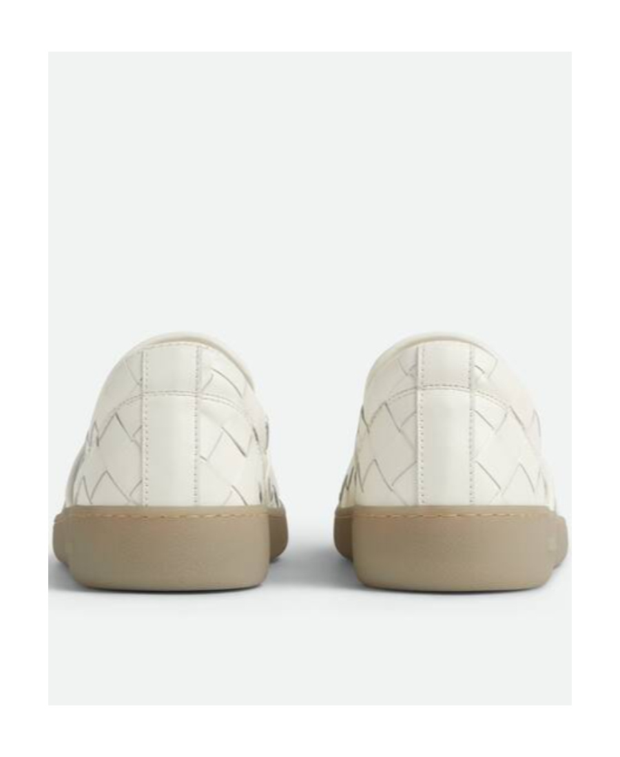 Bottega Veneta Sawyer Intrecciato Leather Low-top Sneakers In White