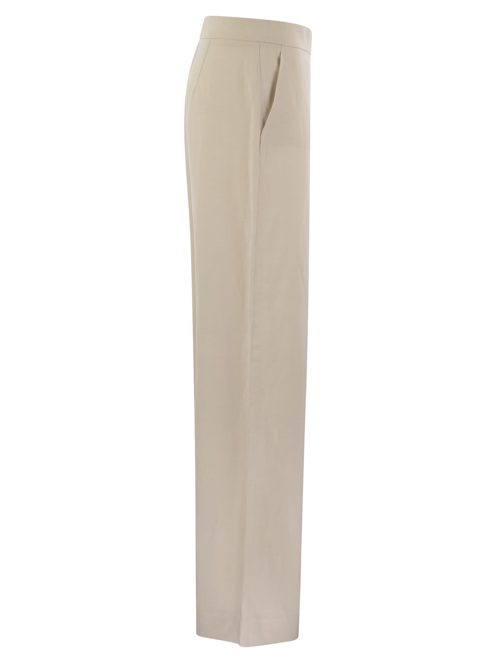 Antonelli Straight Leg Elastic Waist Trousers