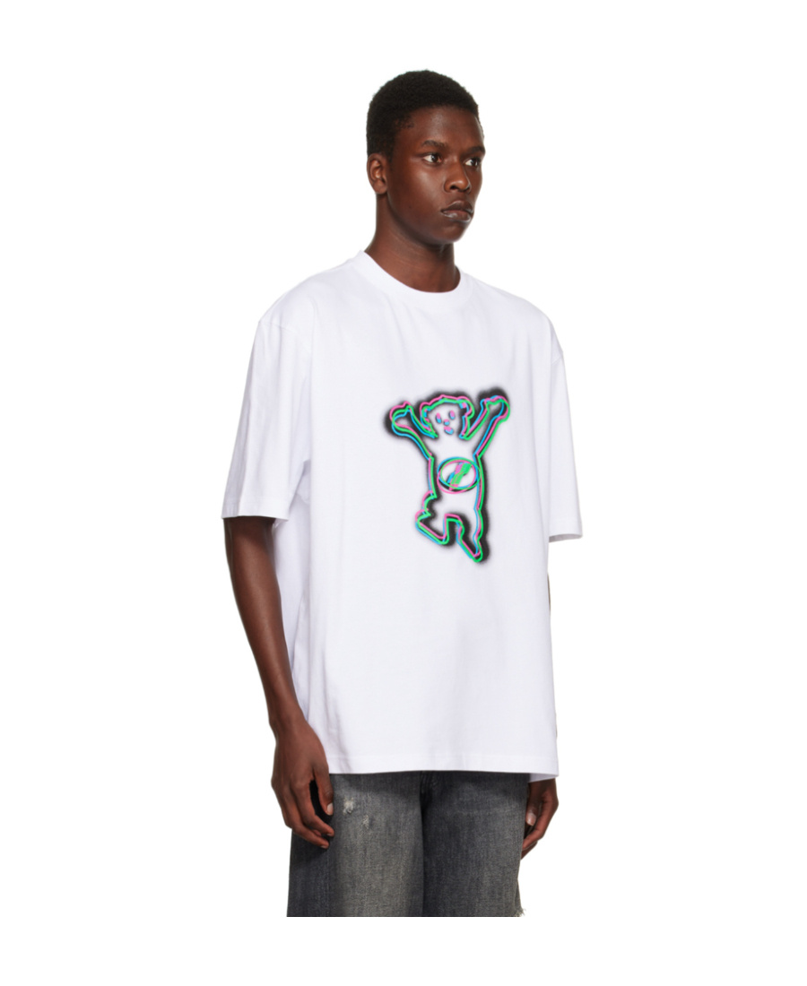 We11 Done Logo Print Oversized T-shirt In White