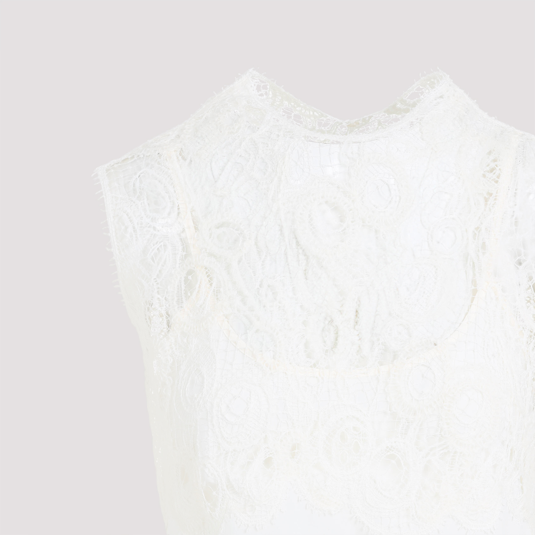 Fabiana Filippi Sleeveless Silk Lace Top