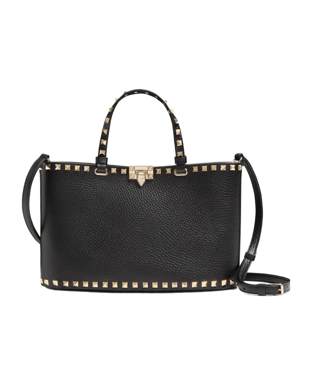 Valentino Garavani Rockstud Small Shopping Bag In Grainy Calfskin