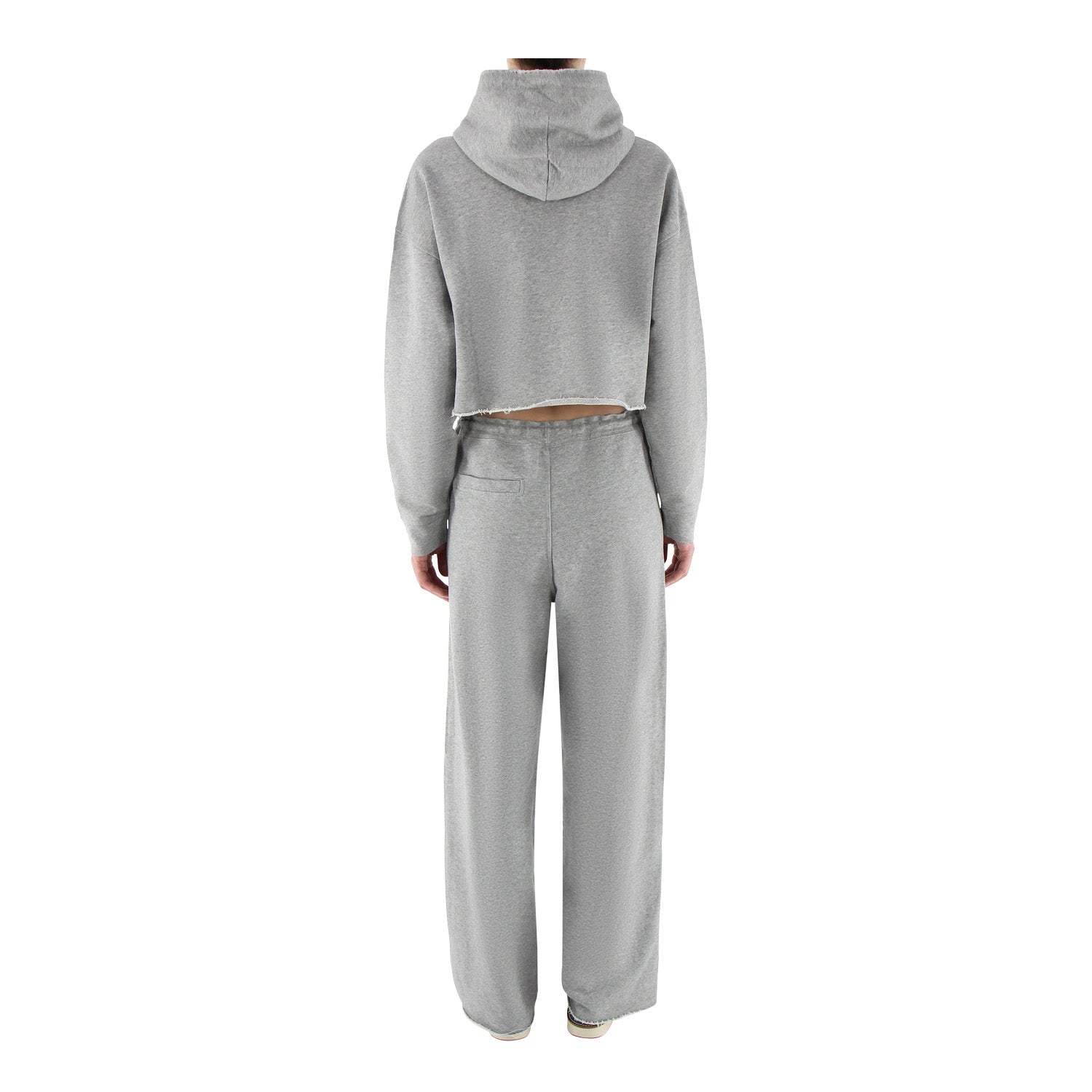 Ganni Organic-cotton Track Pants In Gray