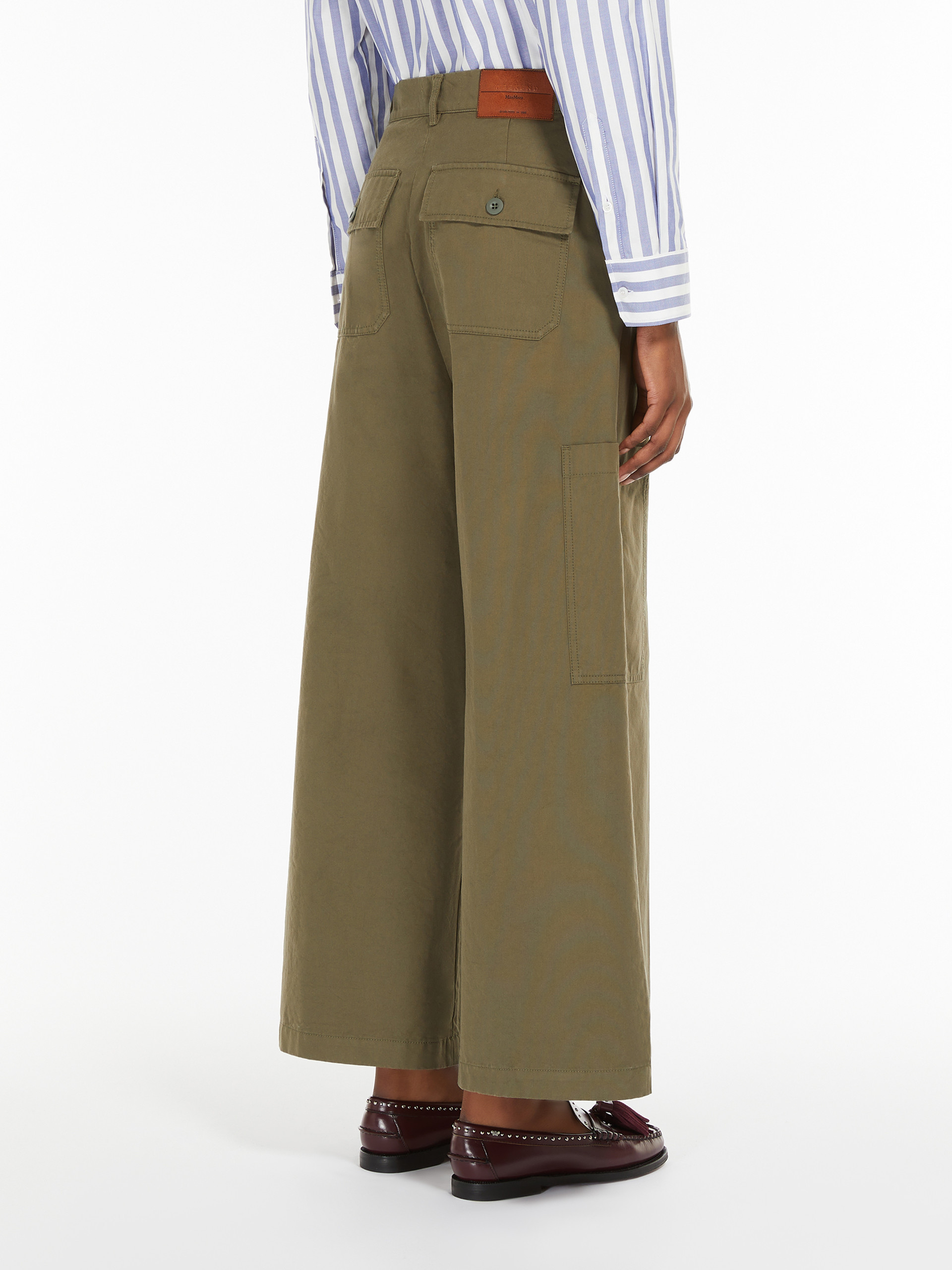 Weekend Max Mara Quiz Wide Leg Pants In Green