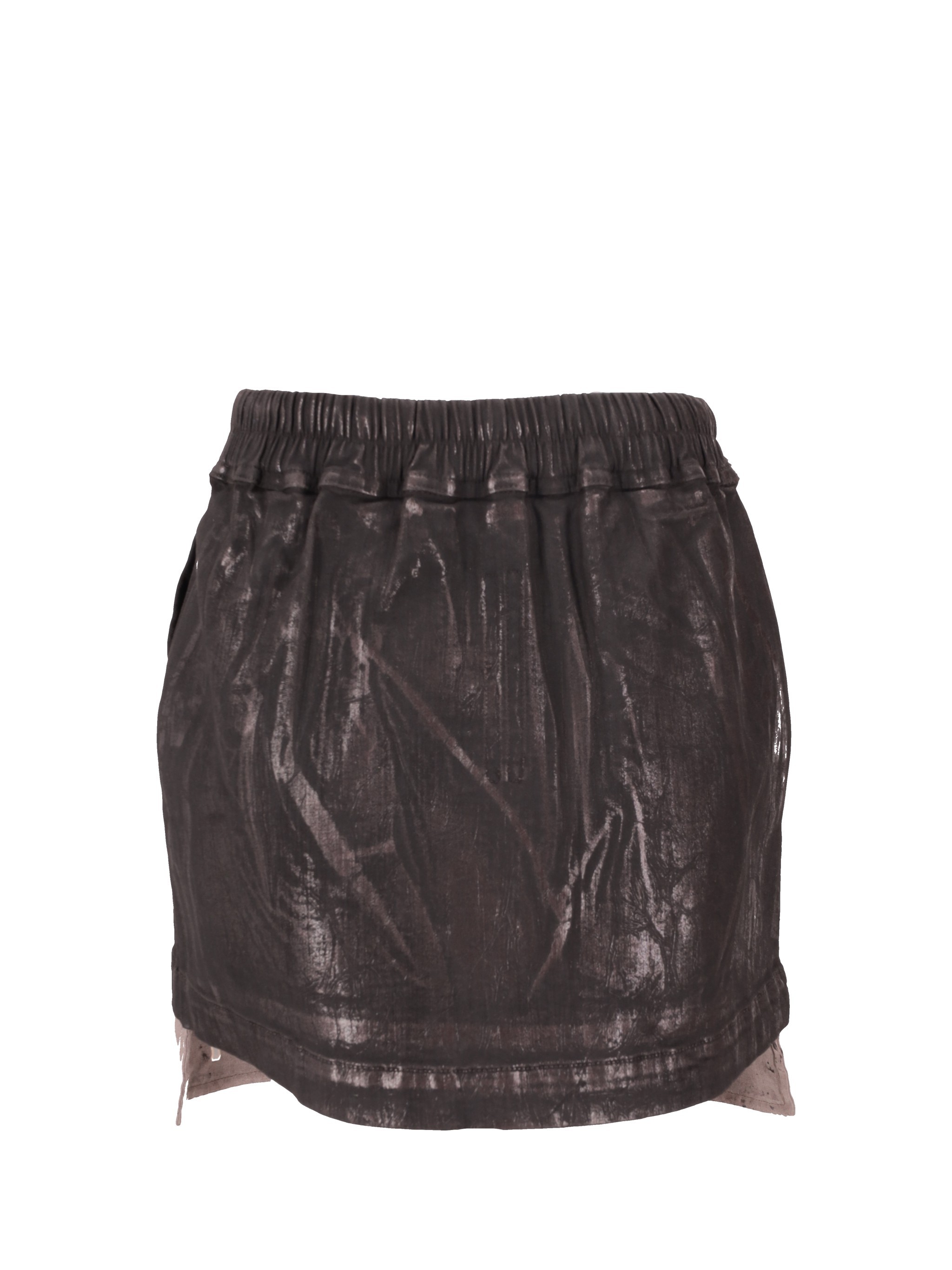 Rick Owens Drkshdw Fog Drawstring Mini Skirt In Black