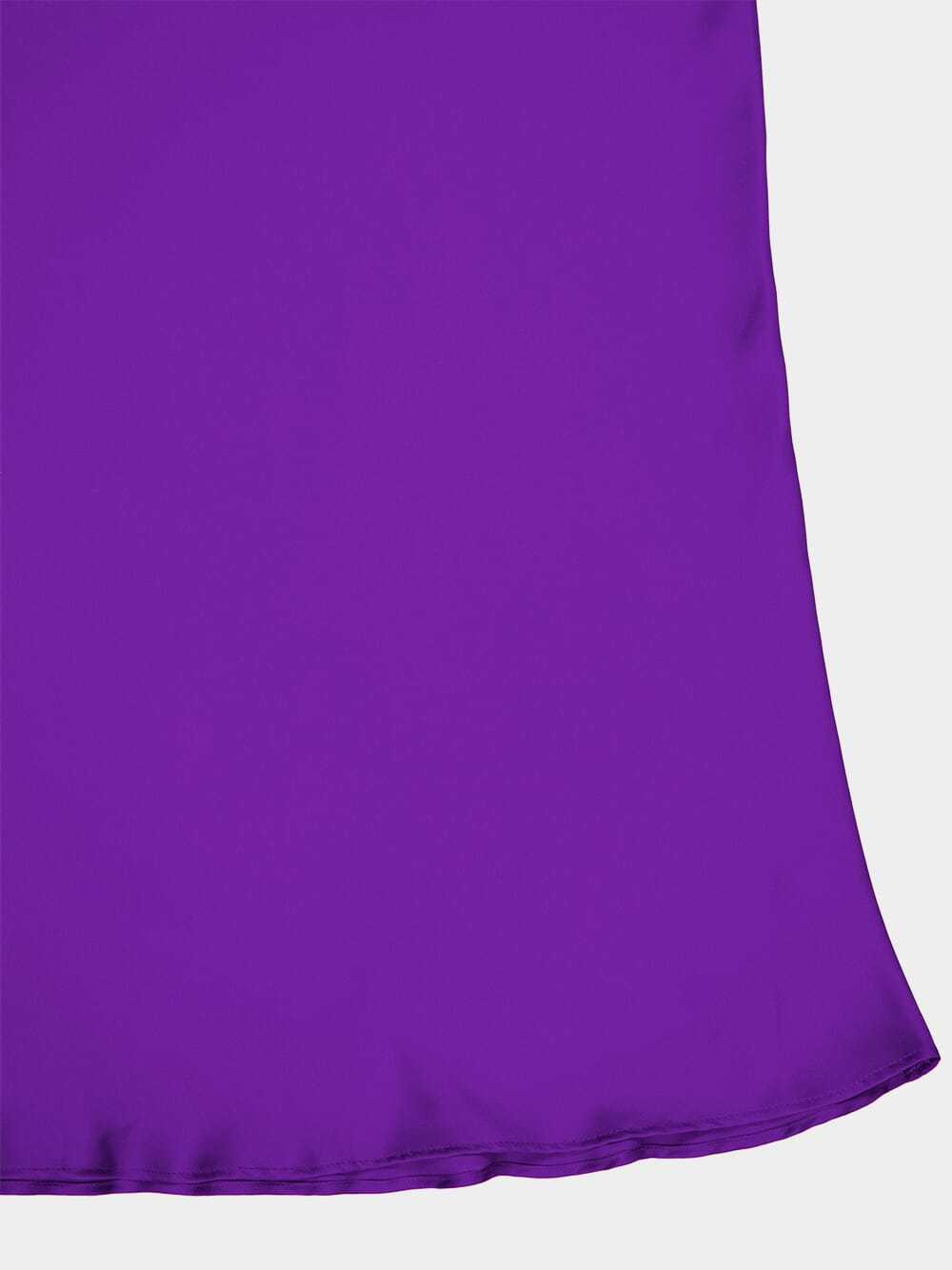 Rabanne Satin Long Skirt W/chain In Purple