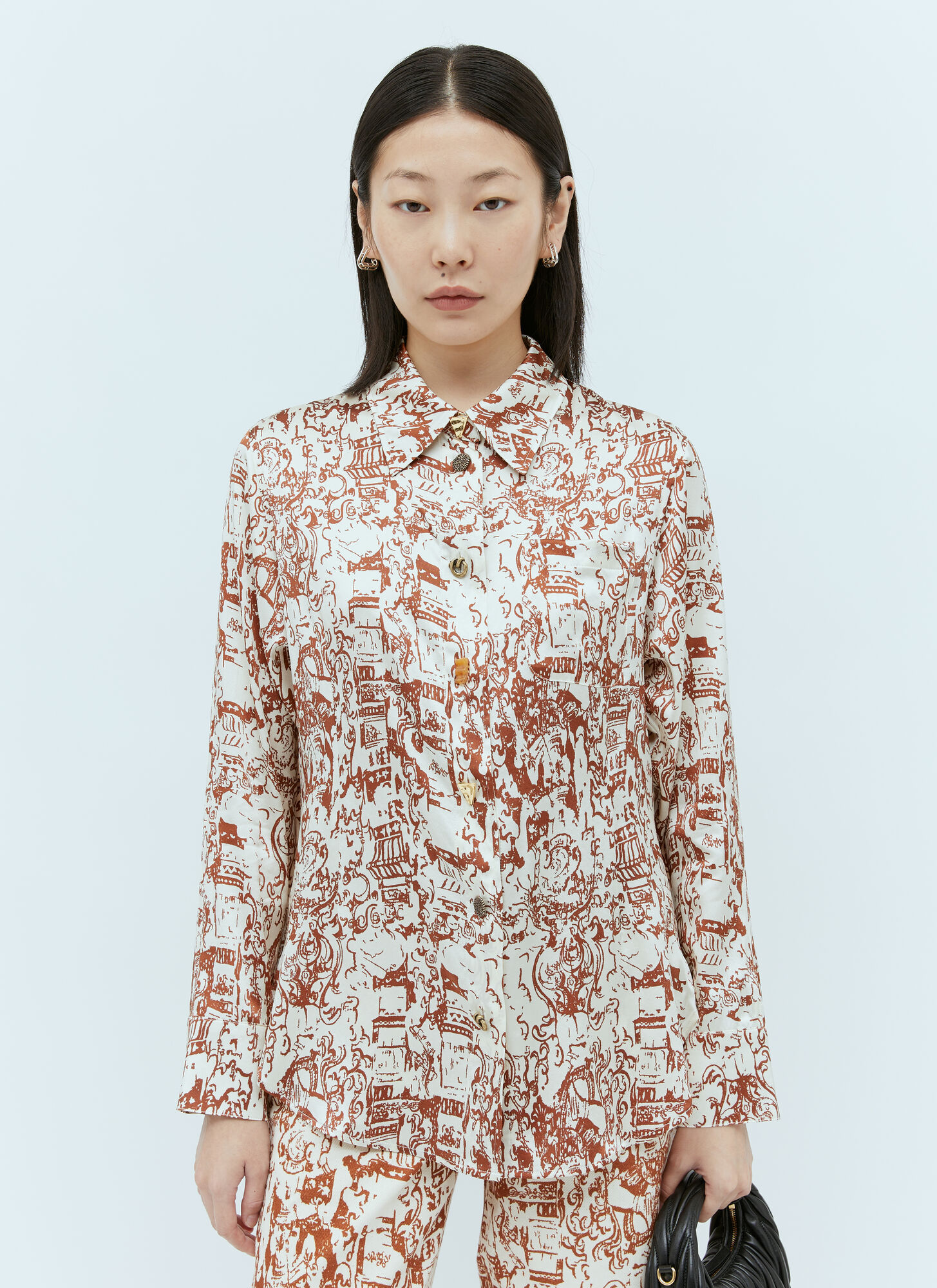 Rejina Pyo Pattern Printed Shirt In White